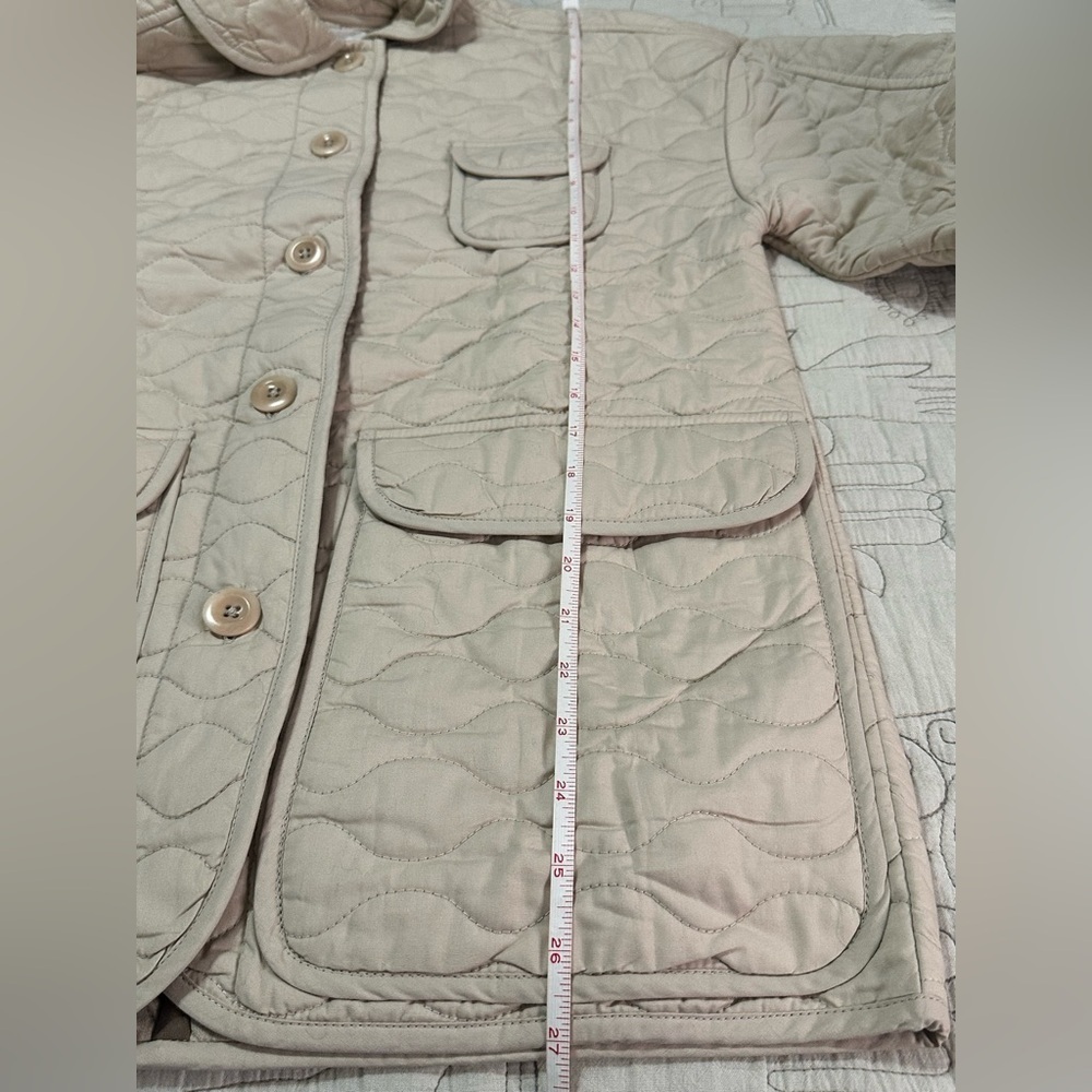 MATE the Label Organic Cotton Quilted Chore Jacket • XS • NWT • Natural - Picture 10 of 12